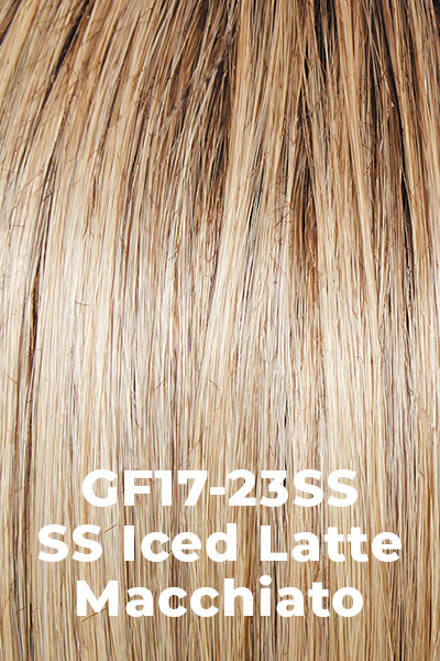 Gabor - Shaded Synthetic Colors - SS Iced Latte Macchiato (GF17/23SS). A dark root with a Honey Blonde base shaded with Pale Blonde.