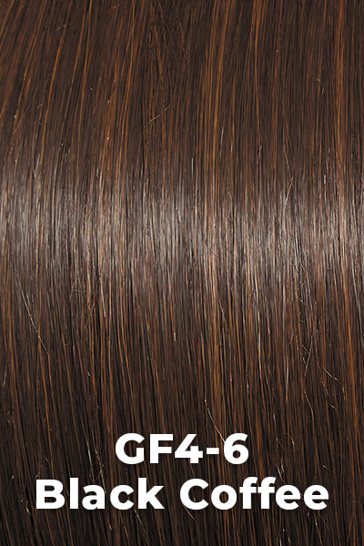 Colors - Gabor Synthetic - Black Coffee (GF4-6). Dark brown blended with auburn highlights.