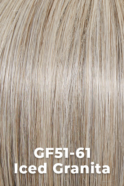 Gabor Wigs - Jaw Dropper - Iced Granita (GF51-61). Blend of Grey with Off-White and Platinum Blonde and a touch of Light Golden Brown