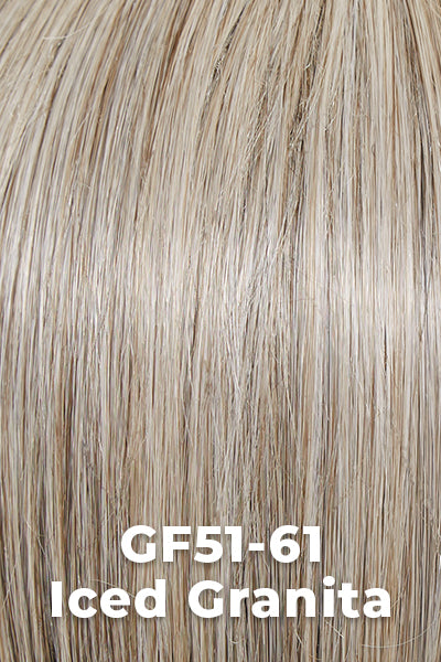 Colors - Gabor Synthetic - Iced Granita (GF51-61). Blend of Grey with Off-White and Platinum Blonde and a touch of Light Golden Brown.
