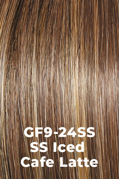 Gabor Wigs - Full Finesse - SS Iced Cafe Latte (GF9-24SS). Dark Brown with Golden Brown Roots