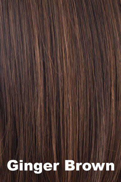 Noriko Wigs - Beau (#1727) - Ginger Brown. Medium Auburn, blended evenly with Medium Brown