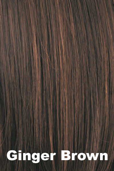 Orchid Wigs - Aubrey (#6545) - Ginger Brown. Medium Auburn, blended evenly with Medium Brown.