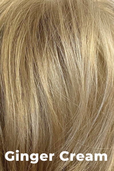 Color Swatch Ginger Cream for Envy wig McKenzie.  Cool light brown and beige blonde blend with pale blonde highlights.