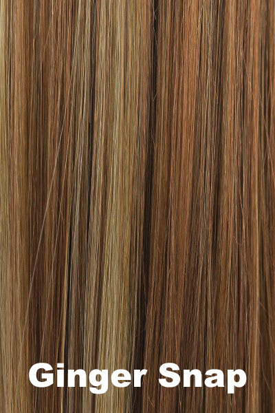 Orchid - Synthetic Colors - Ginger Snap. A rich coppery gold brown base, with many contrasting weaves of amber blond, cool coppers and ginger and pine undertones.