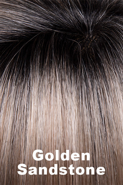 Envy - Human Hair Colors - Golden Sandstone. A creamy beige-blonde with darker brown roots.