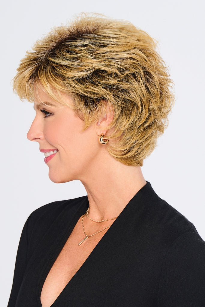 Side view of Swept Back Short Cut by Hairdo.