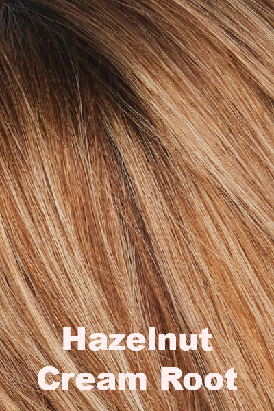 Amore - Human Hair Colors - Hazelnut Cream Root. Warm Dark Blonde Base, Golden Highlights and Soft Brown Roots.