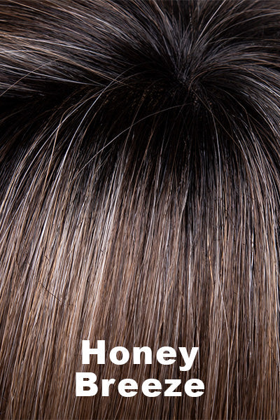 Envy - Human Hair Colors - Honey Breeze. A blend of cool, honey blonde and a multi-dimensional medium brown with darker brown roots.