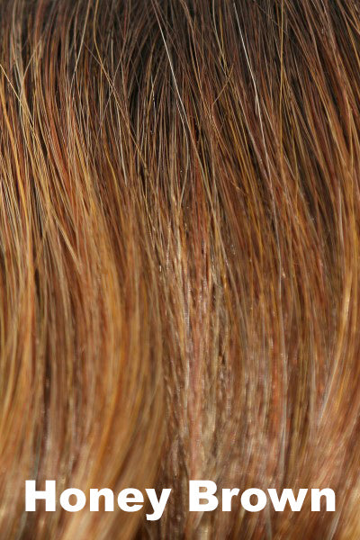 Color Honey Brown for Amore Remy 10" Human Hair Top Piece (#8709). A warm, medium honey tone brown.