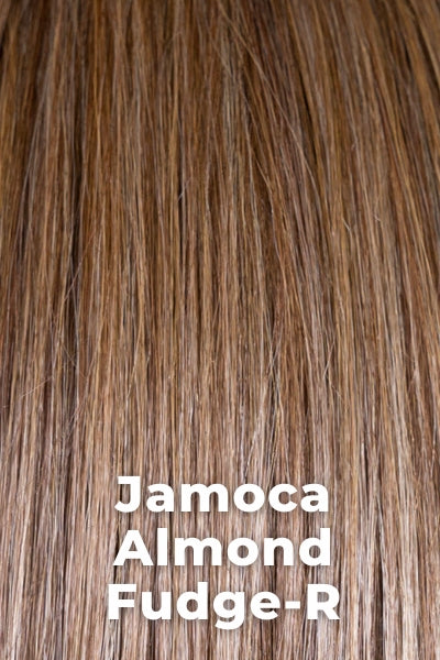 Belle Tress Wigs - Caliente E (#6058-1) - Jamoca Almond Fudge-R. A blend of deep mocha brown with subtle golden almond undertones and delicate fudge-like highlights.