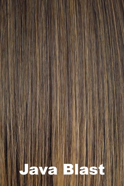 Orchid - Synthetic Colors - Java Blast. A blend of rich, warm medium brown with medium coppery blond highlights.