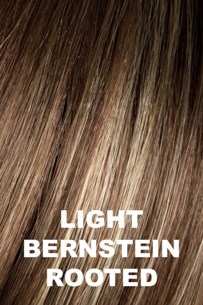 Ellen Wille - Rooted Synthetic Colors - Light Bernstein Rooted. Light Auburn, Light Honey Blonde, and Light Reddish Brown Blend with Dark Roots.