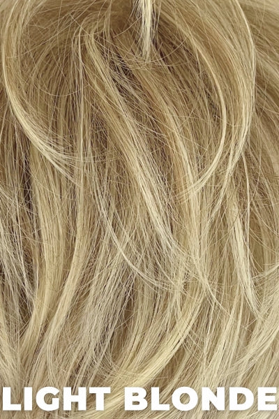 Color Light Blonde for Gabor wig Adoration. Medium blonde highlighted with pale creamy blonde and golden blonde highlights.