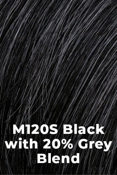 HIM Wigs - Style Elite - M120S. Black with 20% Grey Blend