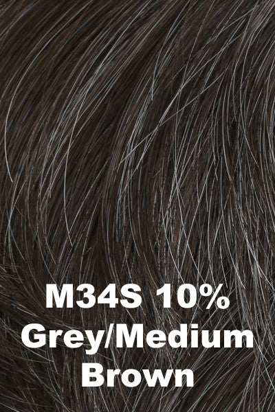 HIM Wigs - Style Elite - M34S. 20% Grey, Light Ash Brown