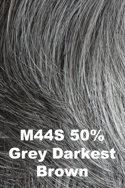 HIM Wigs - Style Elite - M44S. 50% Grey, Darkest Brown