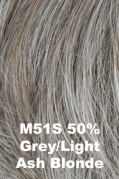 HIM Wigs - Style Elite - M51S. 50% Grey, Light Ash Blonde