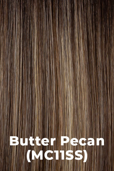 Kim Kimble - Synthetic Colors - Butter Pecan (MC11SS). Medium Brown with Honey highlights and Dark roots.