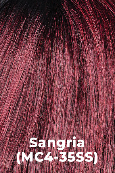 Kim Kimble - Synthetic Colors - Sangria (MC4/35SS). Bright Burgundy with Dark roots.