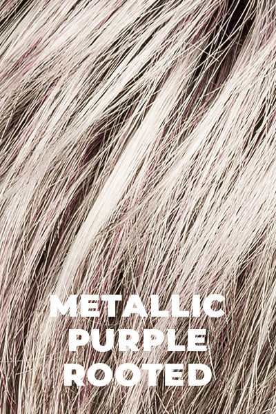 Ellen Wille - Rooted Synthetic Colors - Metallic Purple Rooted. Pearl Platinum and Pure White with Black and Purple Blended throughout with Shaded Roots.
