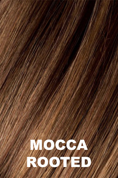 Ellen Wille - Human Hair Colors - Mocca Rooted. Medium Brown, Light Brown, and Light Auburn Blend with Dark Roots.