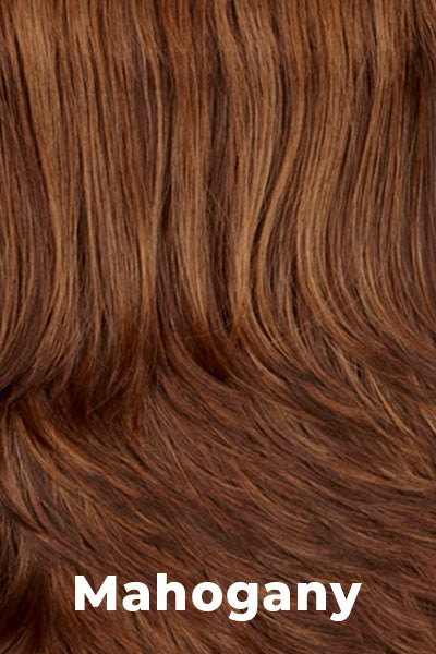 Mane Attraction - Synthetic Colors - Mahogany. Dark Auburn & Medium Brown with warm Strawberry highlights.