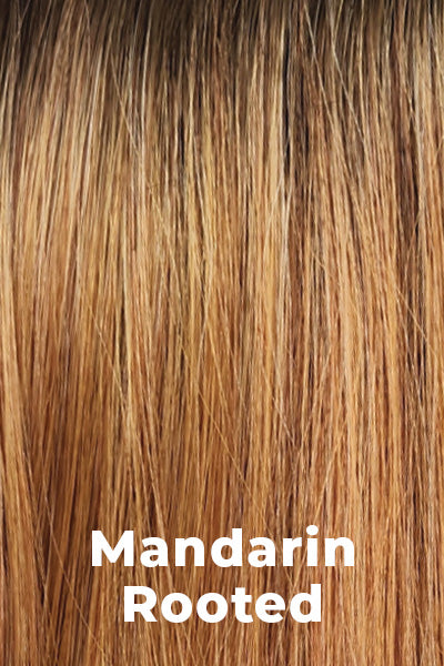 Estetica - Shaded Synthetic Colors - Mandarin Rooted. Light red with dark brown roots. 
