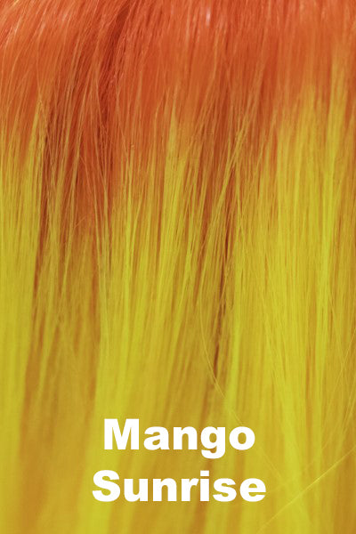 Noriko - Shaded Synthetic Colors - Mango Sunrise. A Bright Gold with and Orange root.