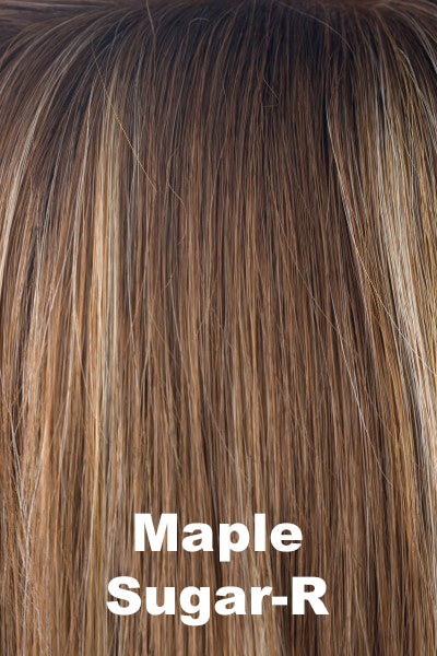 Noriko - Shaded Synthetic Colors - Maple Sugar-R. Shadowed Roots on Light Chocolate (30) w/ Butterscotch (28+613) Highlights.