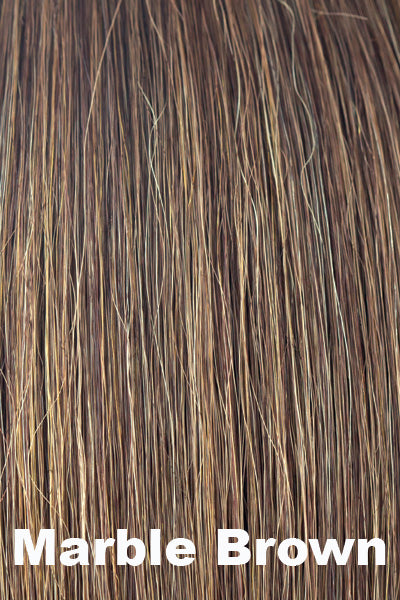 Orchid Wigs - Davina (#6543) - Marble Brown. A medium brown and light honey brown with dark brown roots. 