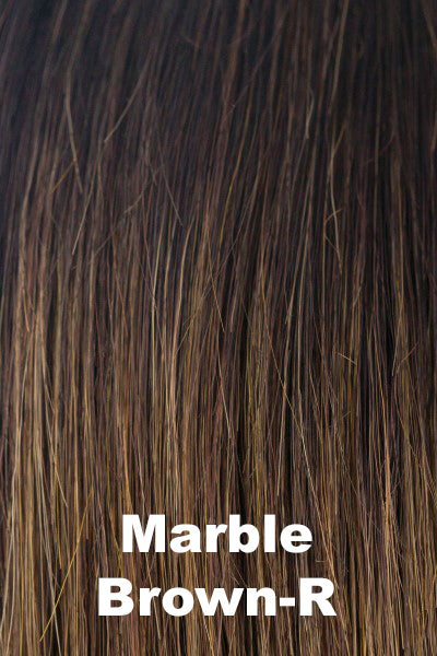 Noriko - Shaded Synthetic Colors - Marble Brown-R. Light Brown with Caramel Brown tips, and dark roots.