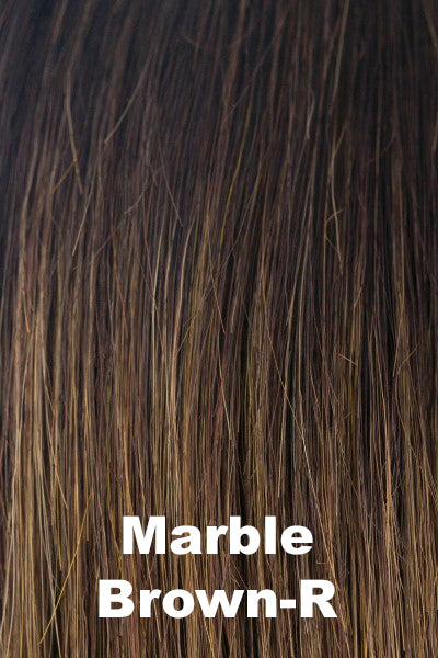 Noriko Wigs - Beau (#1727) - Marble Brown-R. Light Brown with Caramel Brown tips, and dark roots.