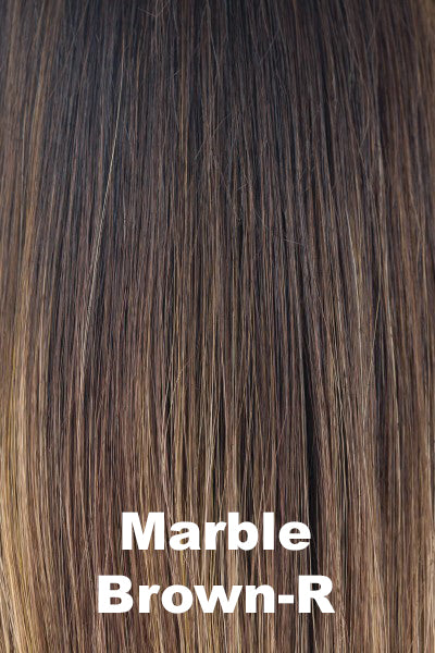 Orchid - Synthetic Colors - Marble Brown-R. Light Brown with Caramel Brown tips, and dark roots.