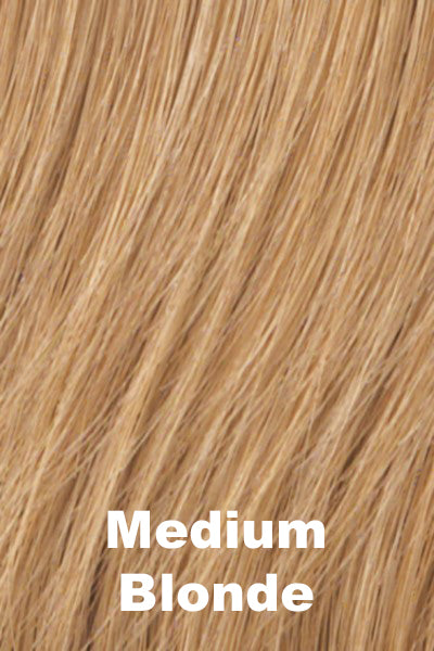 Golden blonde with beige and dirty blonde highlights.