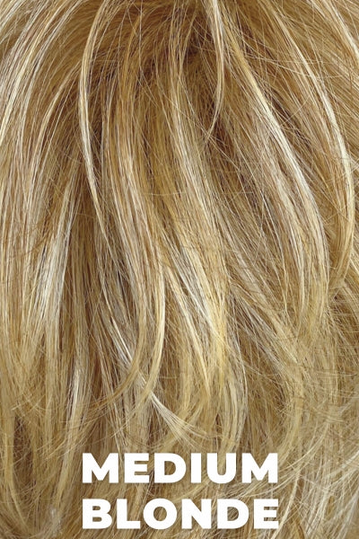 Color Medium Blonde for Gabor wig Adoration. Golden blonde with beige and dirty blonde highlights.