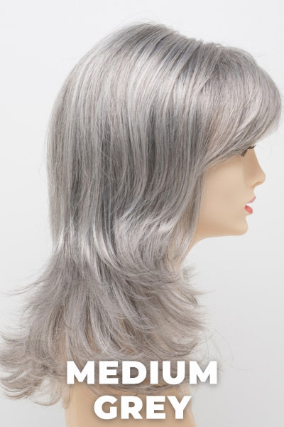Envy Wigs - Nadia - Medium Grey. A 50/50 blend of 56 (salt & pepper gray) and medium brown.