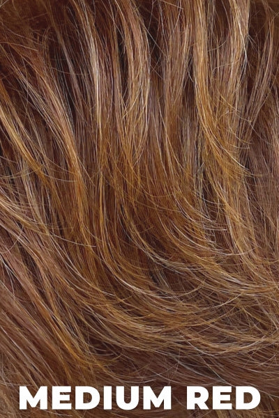 Color Medium Red for Gabor wig Adoration. Medium red base with a hint of medium brown and pale copper highlights.