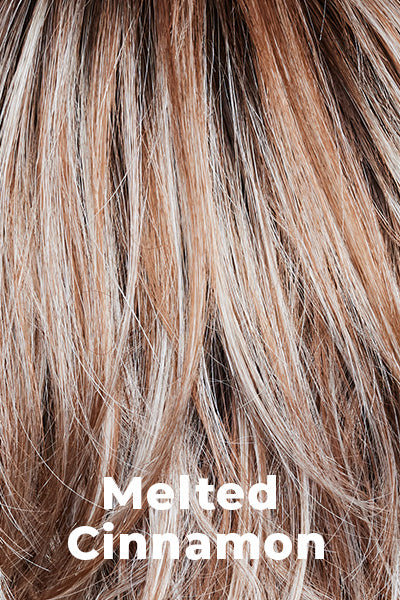 Noriko - Shaded Synthetic Colors - Melted Cinnamon. Medium-Brown Root with a Cinnamon Blond Base with Icy Blond Ends.