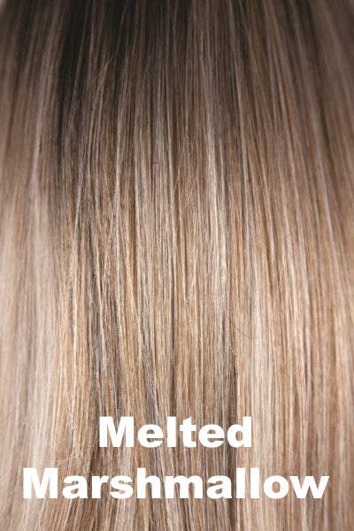 Muse - Synthetic Colors - Melted Marshmellow. Dark Brown root, Golden Strawberry Blonde base, with a cool blonde tip - Ombre look.