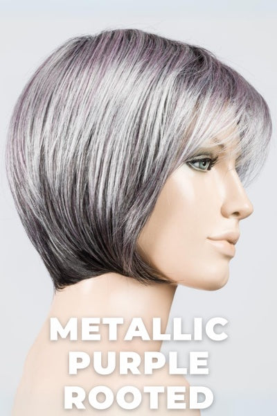 Ellen Wille Wigs - Beam - Metallic Purple Rooted. Pearl Platinum and Pure White with Black and Purple Blended throughout with Shaded Roots.