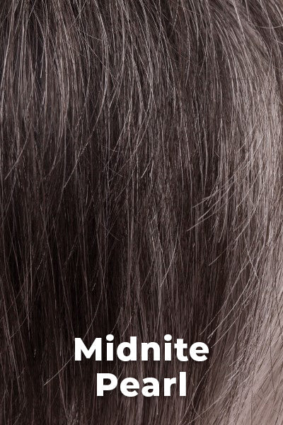 Amore - Synthetic Colors - Midnite Pearl. Gray with a Dark Brown nape, blended with Silver, and Medium Gray.