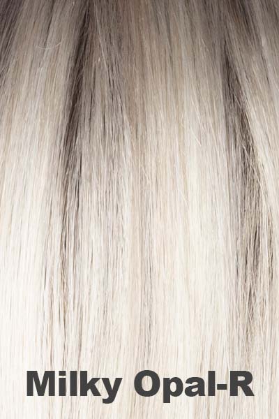 Color Milky Opal-R for Noriko wig Beau (#1727). Cool pale blonde base with brown roots