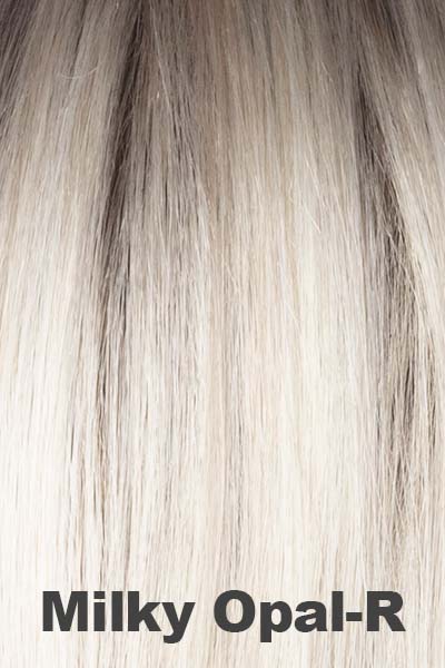Rene of Paris - Shaded Synthetic Colors - Milky Opal-R. Platinum Blonde Hair with Warm Brown Roots.