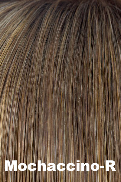 Amore Wigs - Rohan (#2589) - Mochaccino-R. Shadowed Roots on Light Golden Brown w/ Light Gold Blond (14+140) Highlights