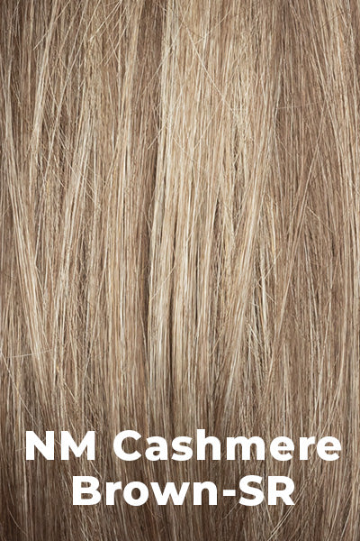 Amore - Heat Friendly Blend Colors - NM Cashmere Brown-SR. Rooted Medium Beige Brown Base with Velvet Blonde Highlights.
