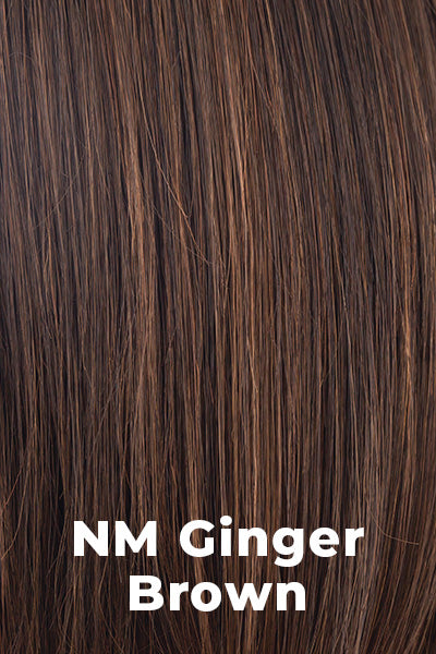 Noriko - Natural Movement Synthetic Colors - NM Ginger Brown. Medium Auburn, blended evenly with Medium Brown.