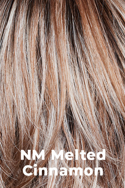 Amore - Heat Friendly Blend Colors - NM Melted Cinnamon. Medium-Brown Root with a Cinnamon Blond Base with Icy Blond Ends.