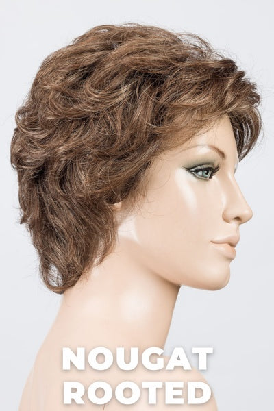 Ellen Wille Wigs - City - Nougat Rooted. Medium-Light Ash Brown blended with Medium Honey Blondes, with Medium-Dark Brown Roots.