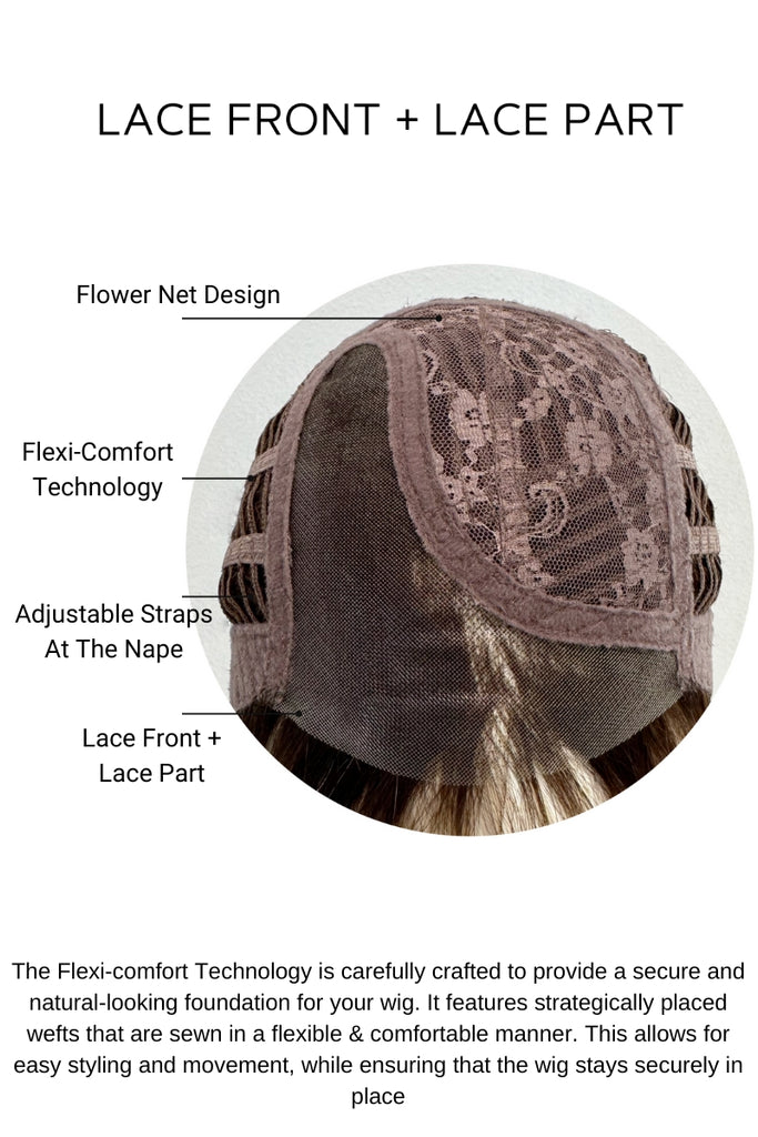 Cap Construction diagram of Clara by Orchid wigs.